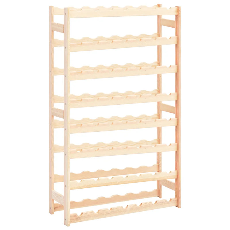 Kinne Solid Wood Floor Wine Bottle Rack in Natural
