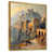 Toile avec cadre flottant or