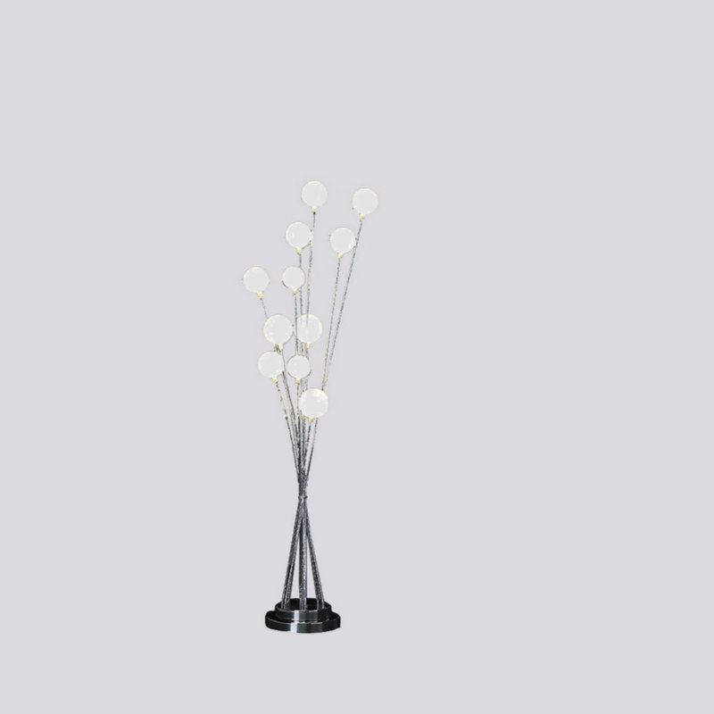 Mechaela 46'' LED Novelty Floor Lamp, Silver Chrome