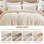 Ensemble d'édredon ultra-doux en fausse fourrure 3 pièces Duke Champagne-884854582-884854580