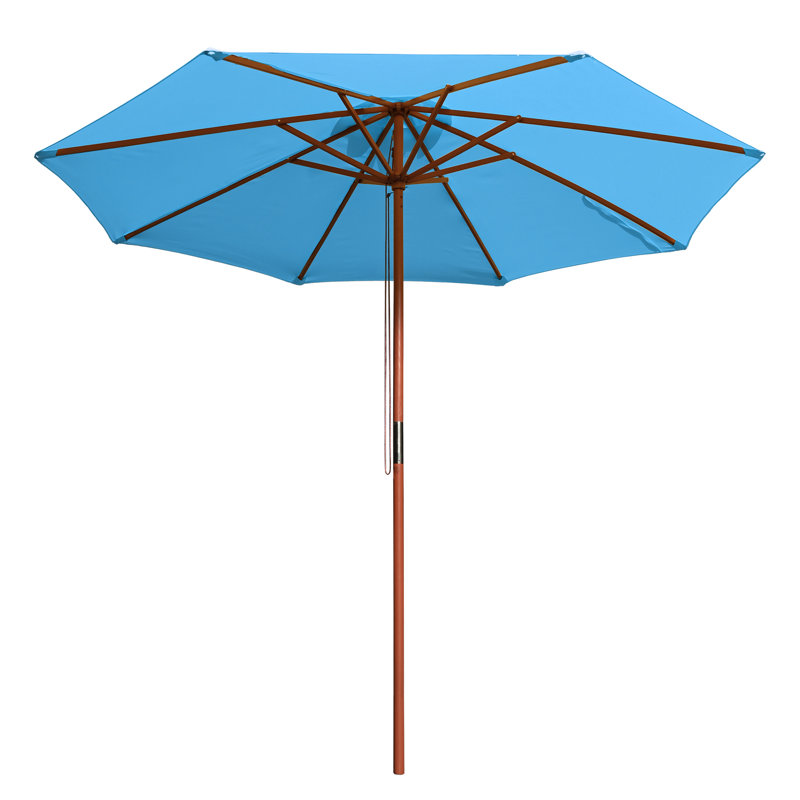 Porte-parapluies en bois Guilliana, Light Azure Blue