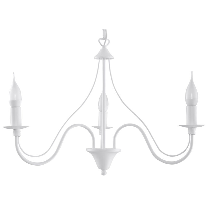 Elnora 3 - Light Candle Style Chandelier, White