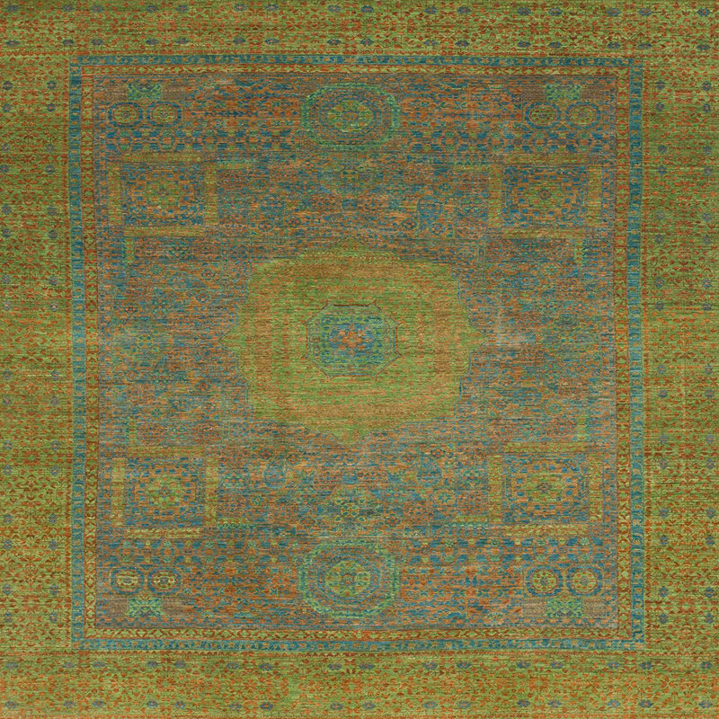 Tapis abstrait moderne 1479, Carré 3 pi