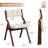 Elegantly Designed Foldable Chair With Solid Wood Frame And Button-Tufted Upholstered Backrest And Seat-484141547