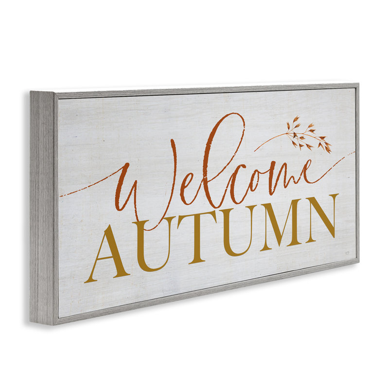 Invitation «Welcome Autumn», giclée encadrée par Lux + Me Designs, H 13 po x l 30 po, Estampe numérique Farmhouse