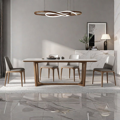 Ensemble de table de salle à manger rectangulaire Nordic Simple Home