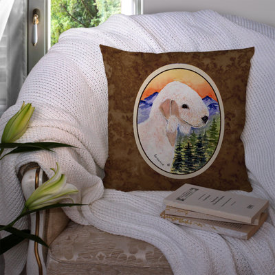 Bedlington Terrier Outdoor Reversible Throw Pillow