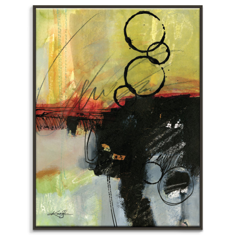 Kathy Morton Stanion - Painting on Canvas, 51cm H x 41cm W, Timber Floater Frame