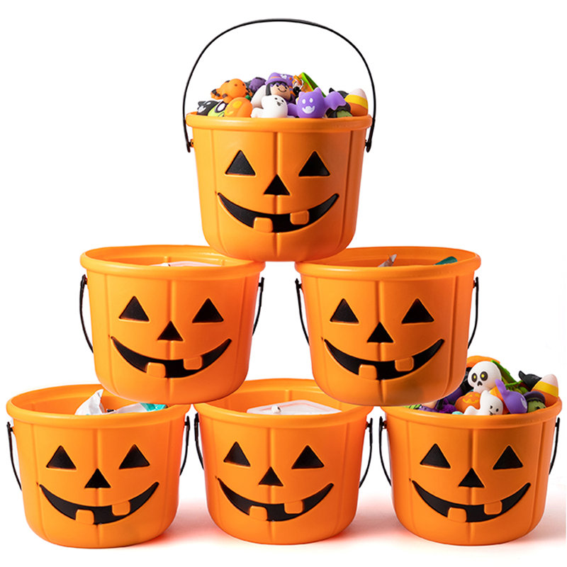 6 seaux de citrouille d'Halloween