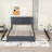 Wood Upholstered Platform Bed with Drawers, Trundle and Headboard-1639318667-1639318676