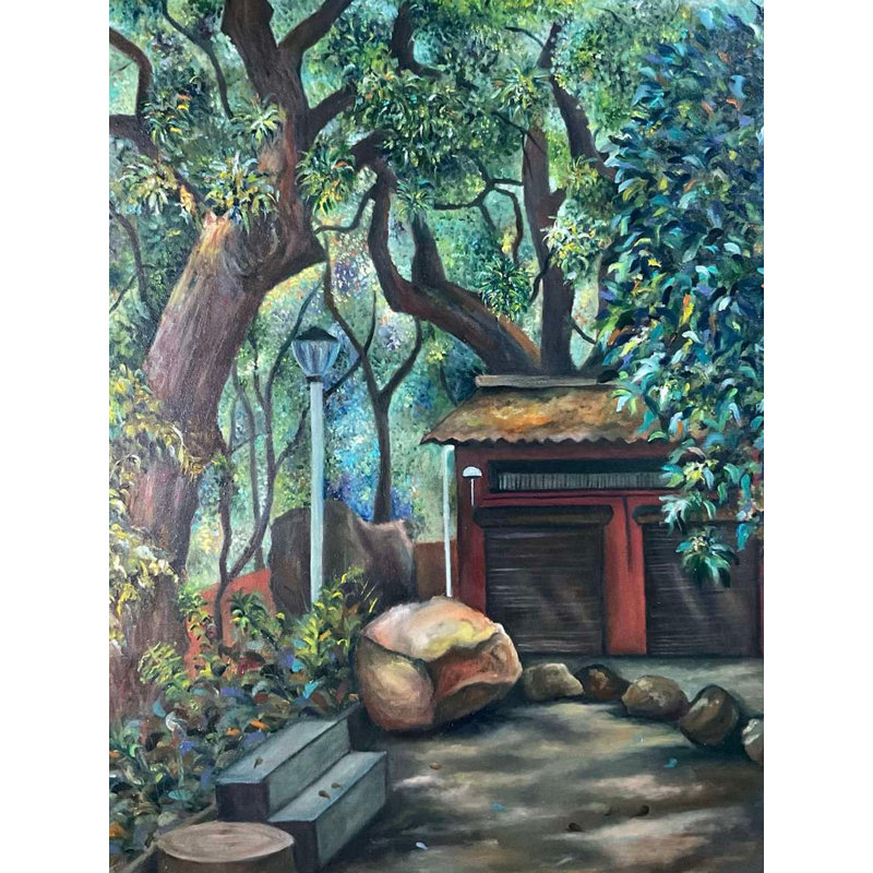Un endroit calme | Huile sur toile | Par Anshika Agrawal
