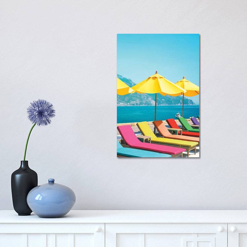 Amalfi d’été-reproduction de photo, Toile tendue, Pas de tapis, H 18 po x l 12 po x P 1,5 po
