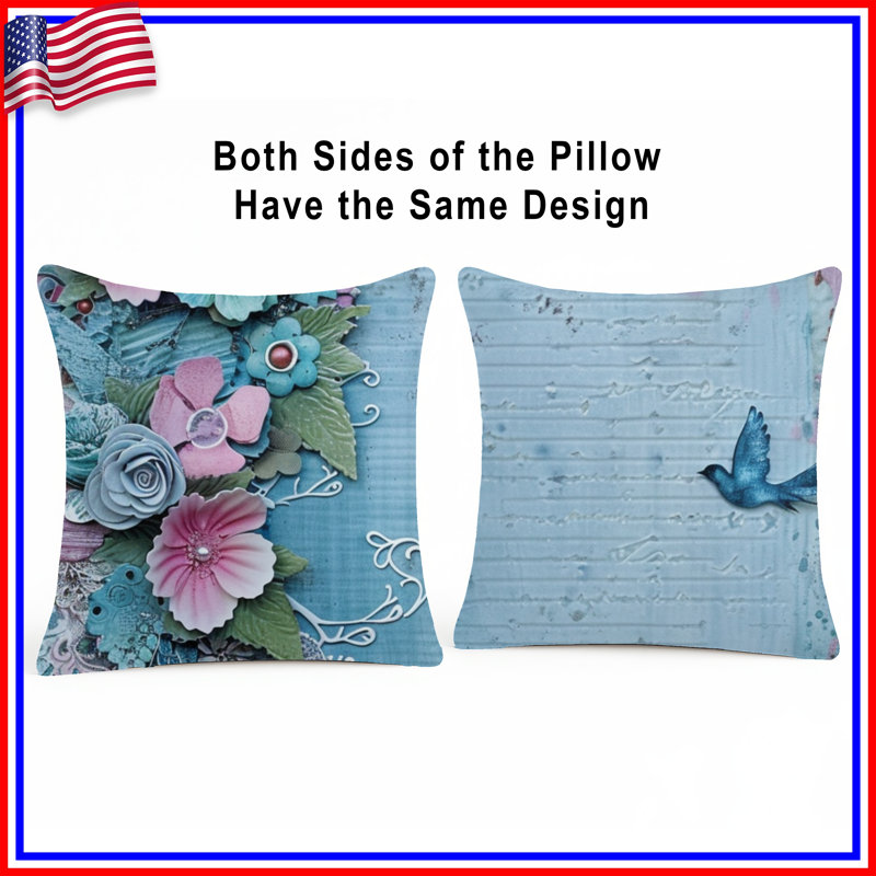 Coussin Floral, 26 po x 26 po