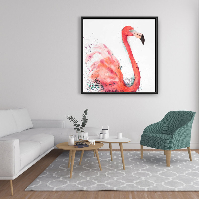 «Splashing Flamingo» sur toile