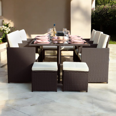 Cannes 10 Seater Cube Set including Cushions