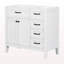 Meuble-lavabo 36 po sans lavabo, base d'armoire seulement, armoire de salle de bain avec tiroirs, structure solide et panneau de fibres à densité moyenne, blanc-461699982