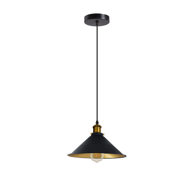 1 - Light Black Inner Gold Cone Pendant, Yes