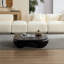 Table basse moderne en faux travertin texturé pour le salon / bureau (table incluse seulement)-1024815304