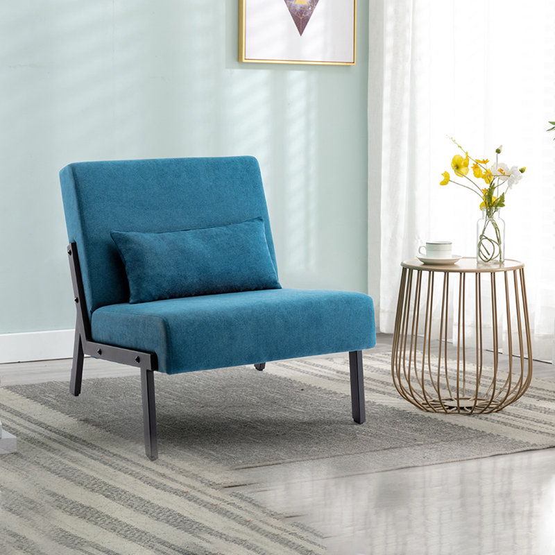 Upholstered Armchair With Cushion Relaxing Armchair Living Room Sofa Maja, Blue