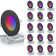 QPLUS 4 Inch Black Slim LED Smart WIFI RGB Recessed Ceiling Light w/Junction Box and Trim, 10W 