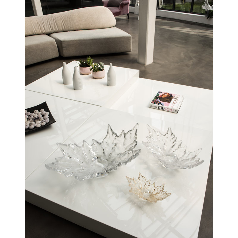 Champs-Élysées Handmade Crystal Decorative Bowl, Clear, 4.17" H x 9.84" W x 5.51" D