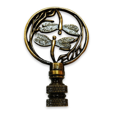Double Dragon Fly Filigree Lamp Finial