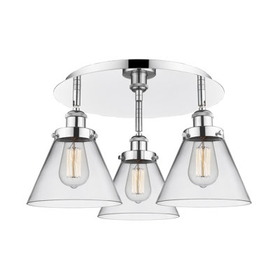 Cone 3 Light Flush Mount