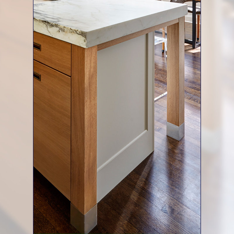 Pieds carrés Troye, H 29 po x l 3 po x P 3 po, Aluminium naturel