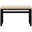 Table pour bureau à domicile, hauteur réglable, 48 po, stratifié beige avec métal noir, bureau d'ordinateur portable pour espace de travail, configuration compacte