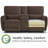 Electric Wall Hugger Recliner Loveseat Sofa with Console and Adjustable Headrest-458928281