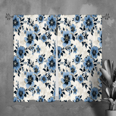 Rideaux à motif floral - 6094