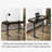 Standing desk with built-in outlet, glass top-402262798-348550547