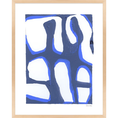 Contemporary Blues 7 Painting by Andrea Stokes