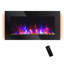 Foyer électrique 36 "1500W à effet mural 36" avec effet de flamme, lumière de fond 7 couleurs et lumière latérale