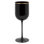 Verres à vin en plastique noir 12 oz avec bordure dorée 20 personnes Ecoqualité