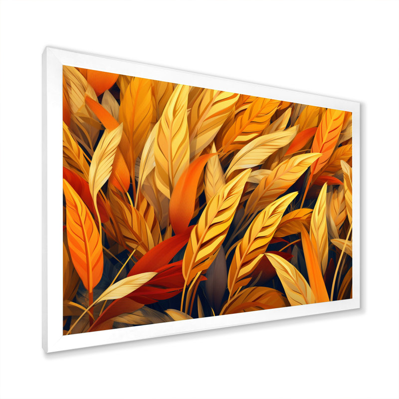 Golden Harvest Cord Field III sur toile, H 12 po x l 20 po x P 1 po, Cadre simple blanc