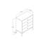Daceitun 76cm W 3 - Drawer Chest of Drawers-100239074