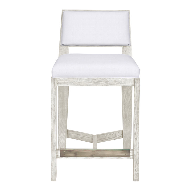 Thom Filicia Solid Wood 32.5" Bar Stool, Casa Blanca, Navada Snow