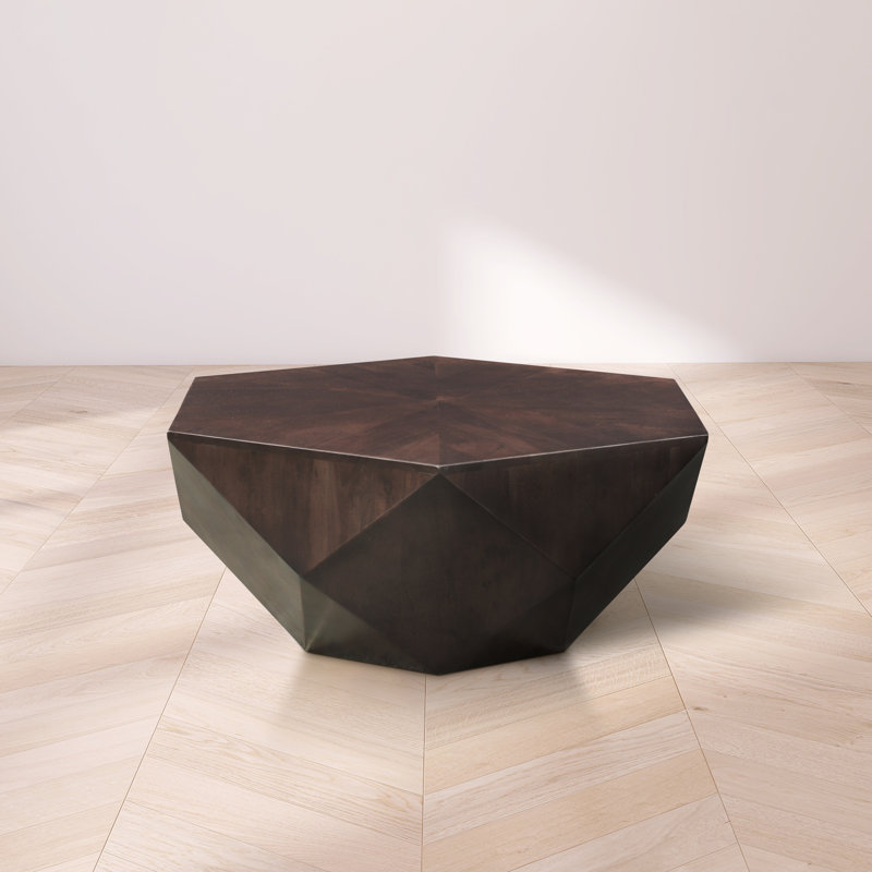 Homar Veneer Diamond Shaped Coffee Table, Brown