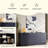 Buffet Cabinet With Storage ,4 Doors Modern Accent Storage Sideboard,Luxurious Floor Cabinet Buffet With Freestanding Anti Dumping For Kitchen, Living Room, 59" Wide Rectangular Sideboard (Navy Blue)-1958514217