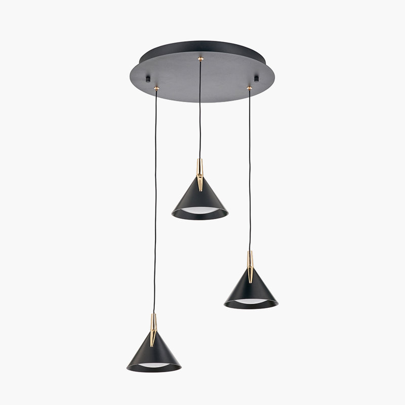 Tescott 3 - Light Matte LED Cluster Pendant