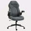 Chaise de bureau à haut dossier avec accoudoirs rabattables, chaise d'ordinateur pivotante à hauteur réglable et fonction d'inclinaison