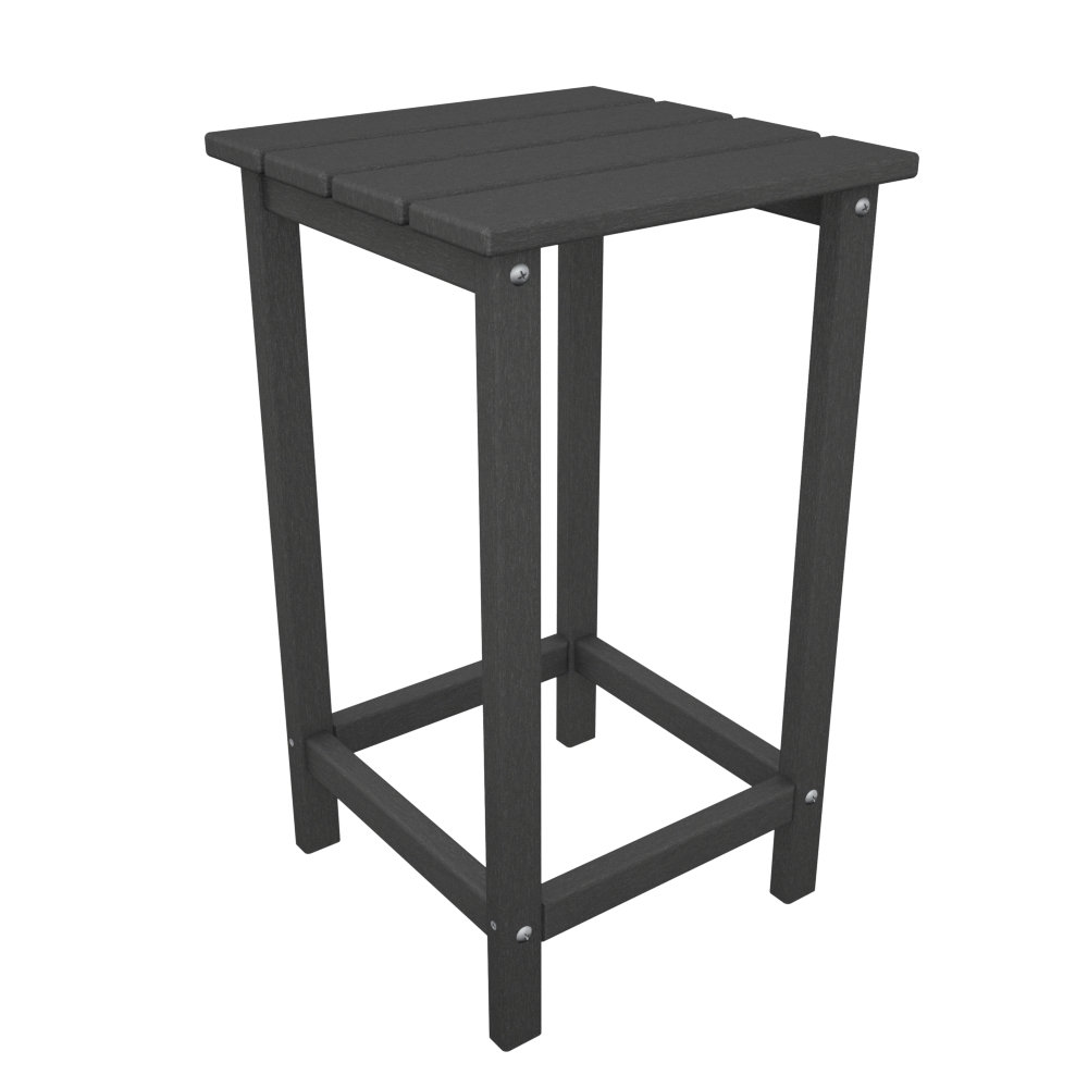 POLYWOOD® Long Island 15" Patio Side Table, Slate Gray