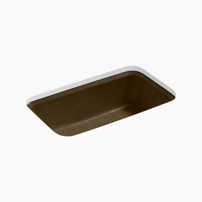 Bakersfield™ 31" L x 22" W Undermount Kitchen Sink, Black/Tan