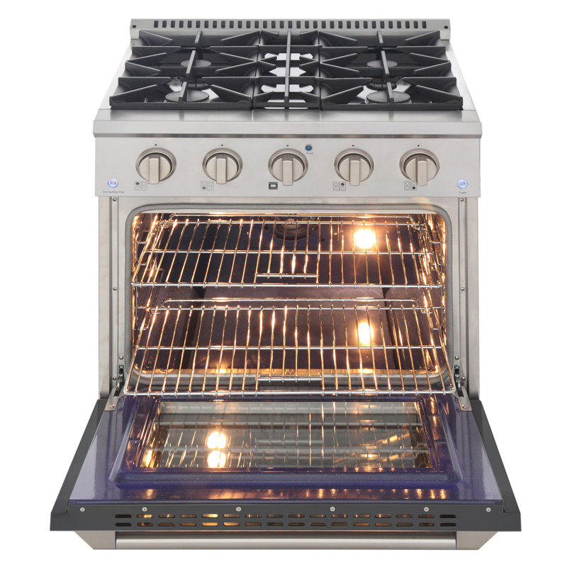 30" 4.2 Cu. ft. Freestanding Gas with Convection Oven, Cement Gray, Natural Gas