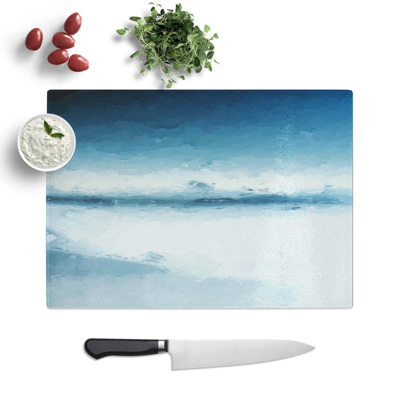 Tempered Glass Mountains in Italy Chopping Board, 28.5 cm W x 20 cm L