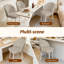 Chaise de coiffeuse pivotante à 360° sans roulettes, sans accoudoirs, en similicuir ergonomique avec pattes en métal, grise-1166554938