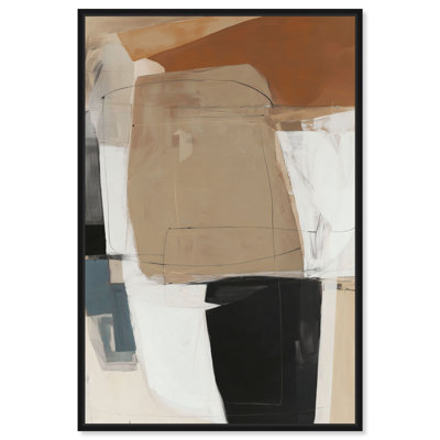 «Earthen Walls II», reproduction d'art sur toile, art abstrait Boho, cadre noir, 20 x 30