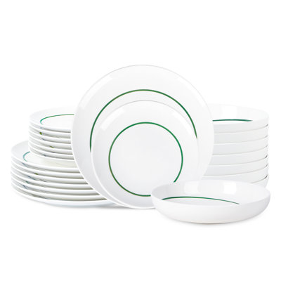 Stone Lain Luna 24-Piece Dinnerware Set Porcelain