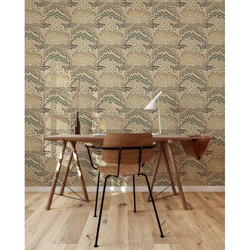 Jandaya Wallpaper, Faux Grasscloth, Non-pasted, Brown/Tan